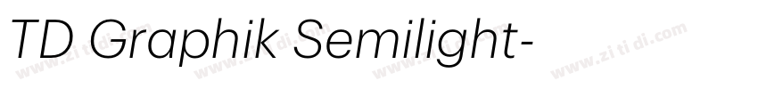 TD Graphik Semilight字体转换 TD Graphik Semilight字体转换